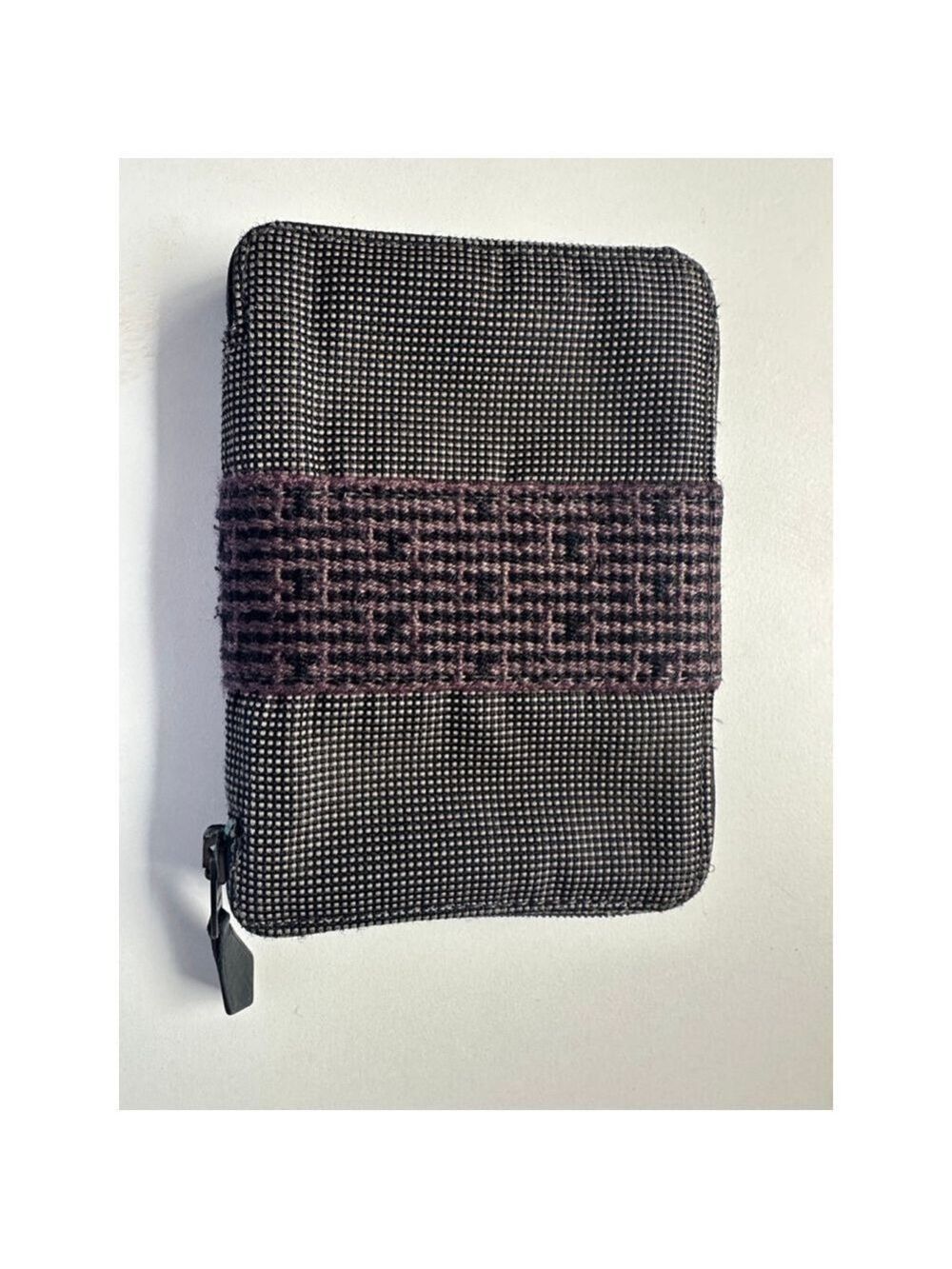 Vintage Hermès Paris Woven Canvas Zip Wallet